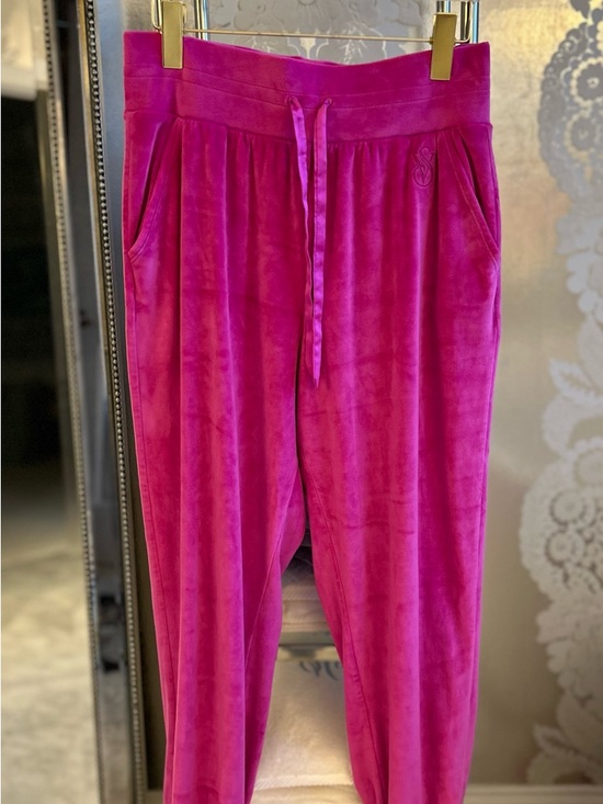 Victoria's Secret Pants - Victoria's Secret Hot Pink Velour Joggers